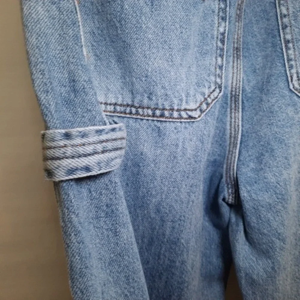 S O N G Jeans Women 29 Blue Y2K Utility Carpenter Cargo Relaxed Streetwear Denim